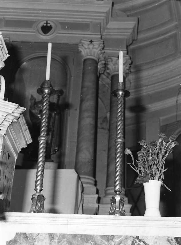 candeliere, serie - bottega campana (sec. XVIII)