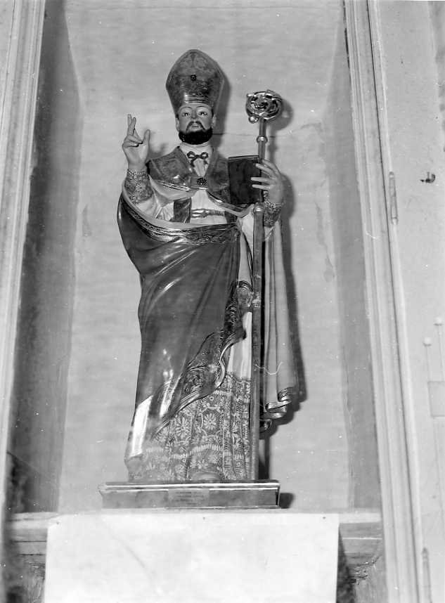 Santo vescovo (statua) - bottega campana (sec. XIX)