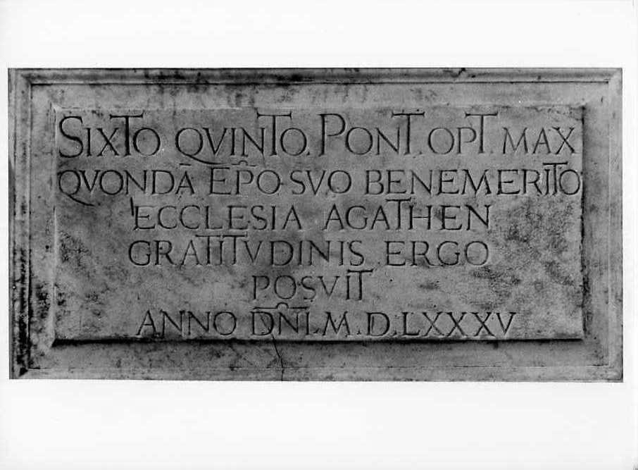 lapide commemorativa - bottega campana (sec. XVI)