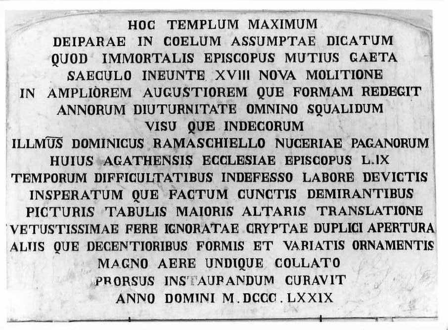 lapide commemorativa - bottega campana (sec. XIX)