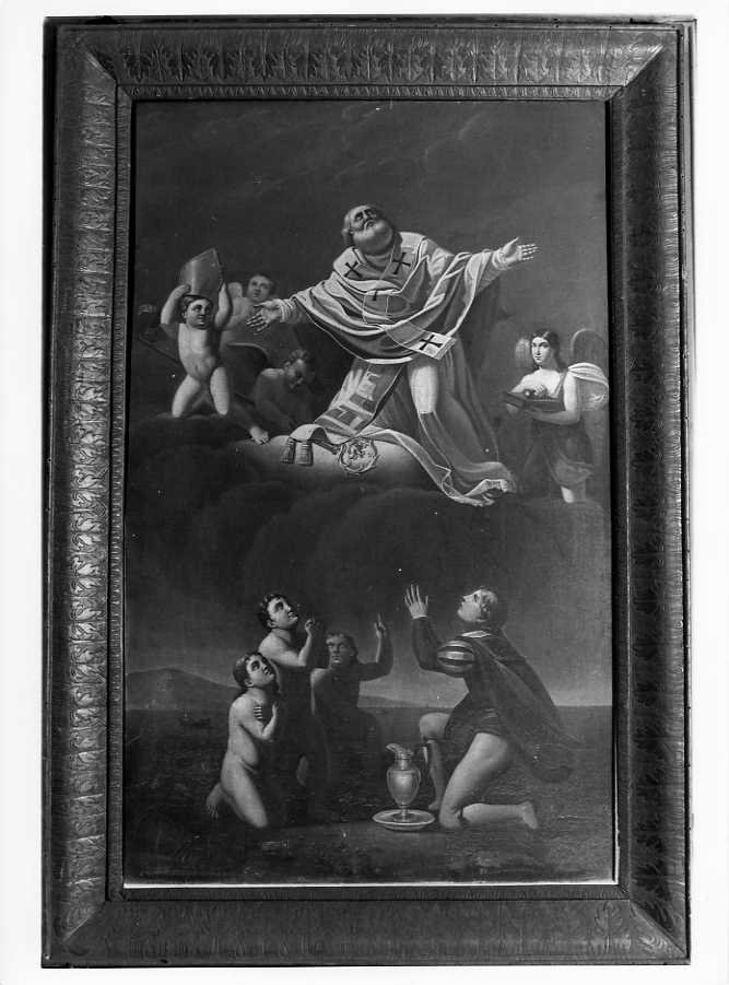Santo vescovo (dipinto) - ambito napoletano (sec. XIX)