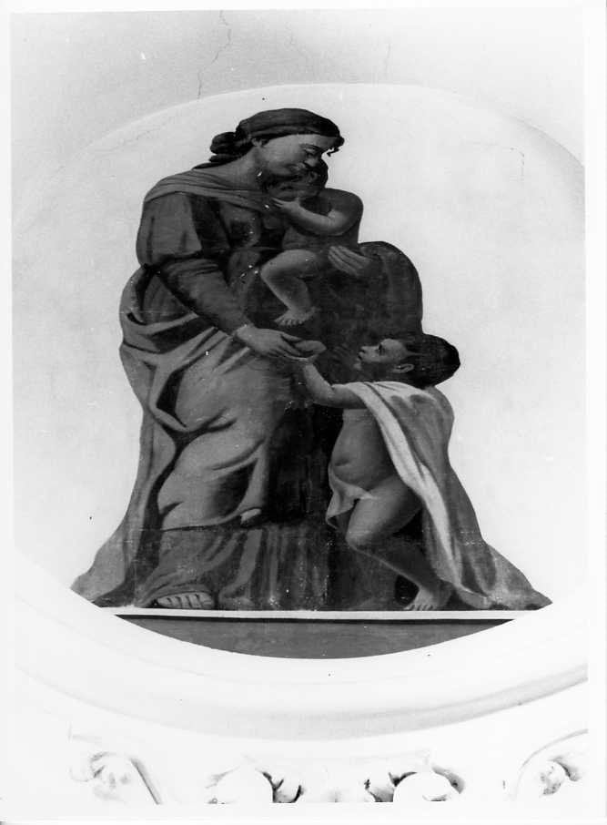 Madonna con Bambino e San Giovannino (dipinto) - ambito napoletano (seconda metà sec. XIX)