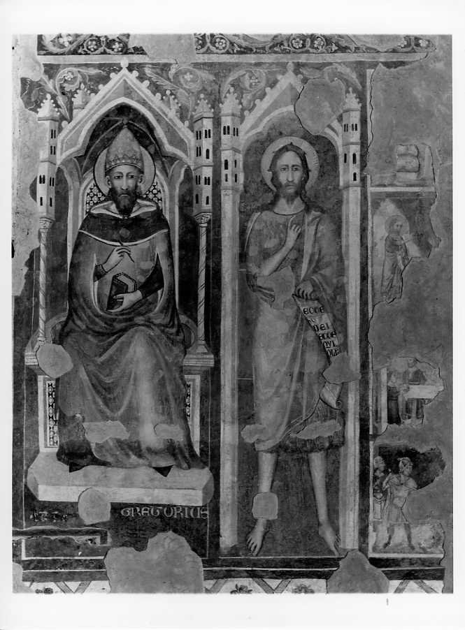 San Giorgio Magno e San Giovanni Battista (dipinto, ciclo) - ambito napoletano (sec. XIV)