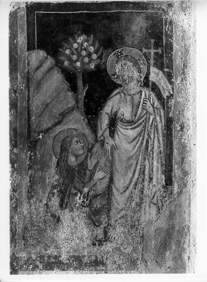 apparizione di Cristo risorto a Santa Maria Maddalena (dipinto) - ambito napoletano (sec. XIV)