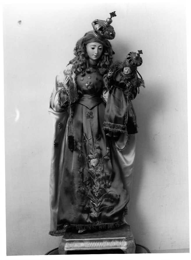 Madonna del Carmelo (statuetta devozionale) - bottega campana (sec. XIX)