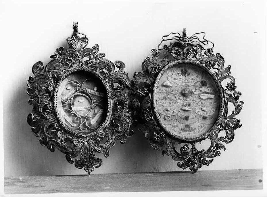 reliquiario, serie - bottega campana (seconda metà sec. XVIII)