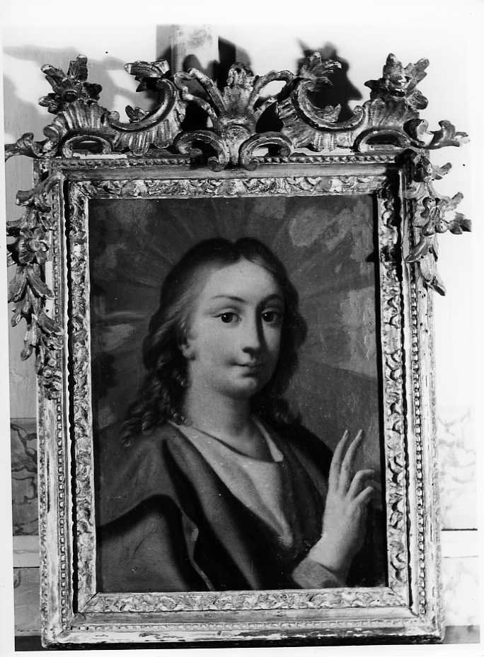 Cristo redentore benedicente (dipinto) di Di Maio Paolo (seconda metà sec. XVIII)