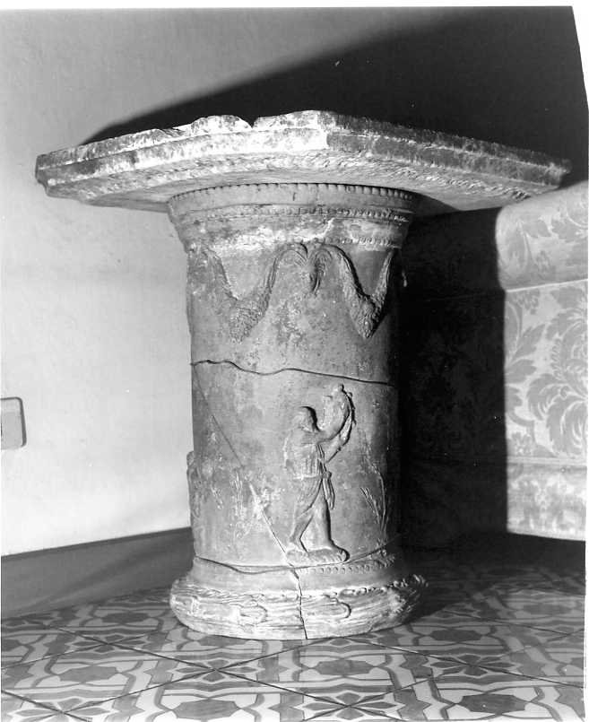 scena campestra con figure (sostegno) - bottega campana (inizio sec. XIX)