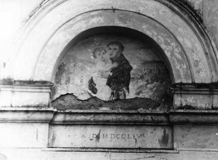 Sant'Antonio da Padova con il bambino (lunetta) - ambito campano (sec. XVIII)