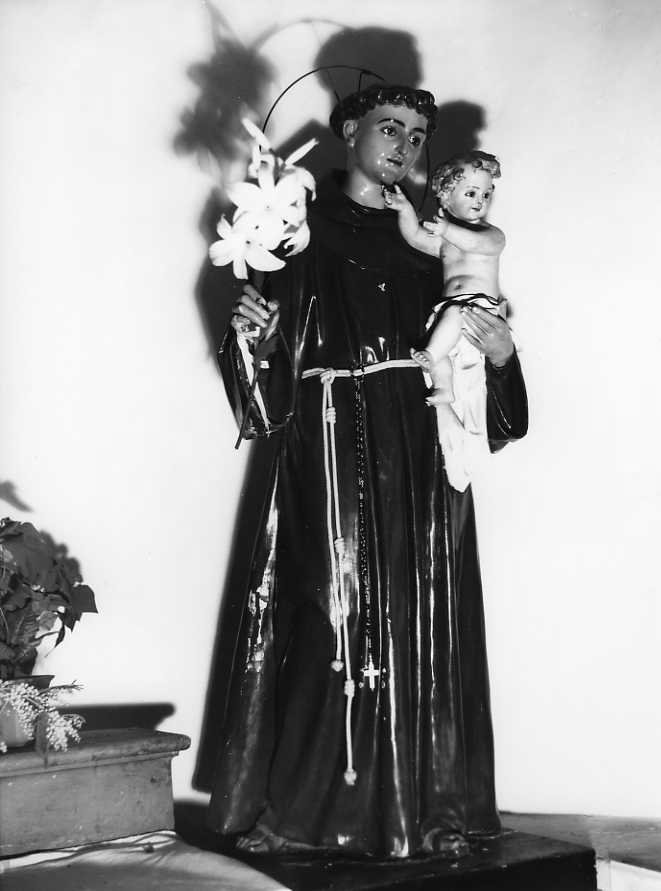 Sant'Antonio da Padova con il bambino (statua) - bottega campana (sec. XIX)