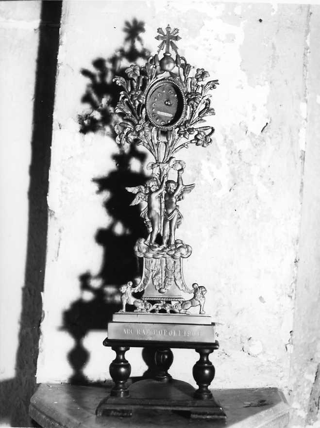 reliquiario - a ostensorio - bottega campana (sec. XIX)