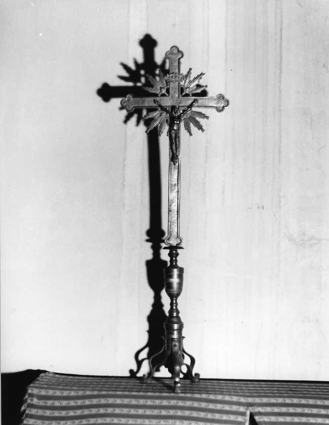 Cristo crocifisso (croce d'altare) - bottega campana (prima metà sec. XX)