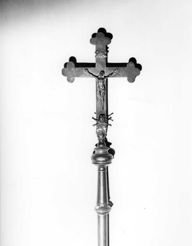 Cristo crocifisso (croce processionale) - bottega campana (prima metà sec. XX)