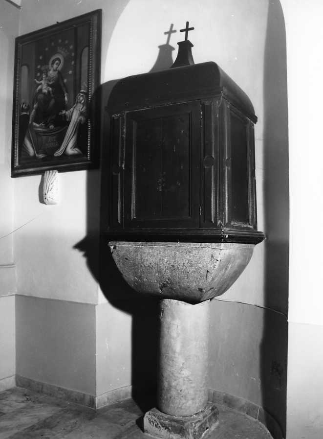 fonte battesimale - a fusto - bottega campana (sec. XIX)