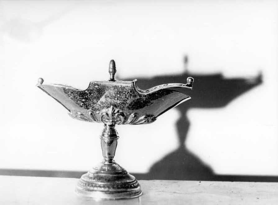 navicella portaincenso - a galeone - bottega campana (prima metà sec. XX)