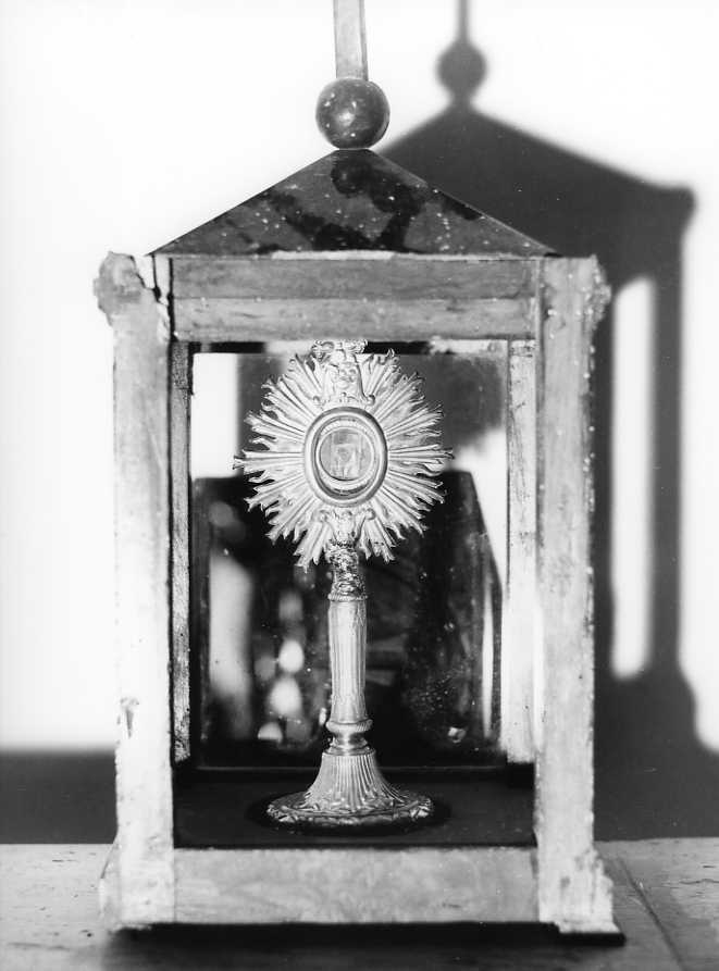 reliquiario - a ostensorio - bottega campana (prima metà sec. XX)