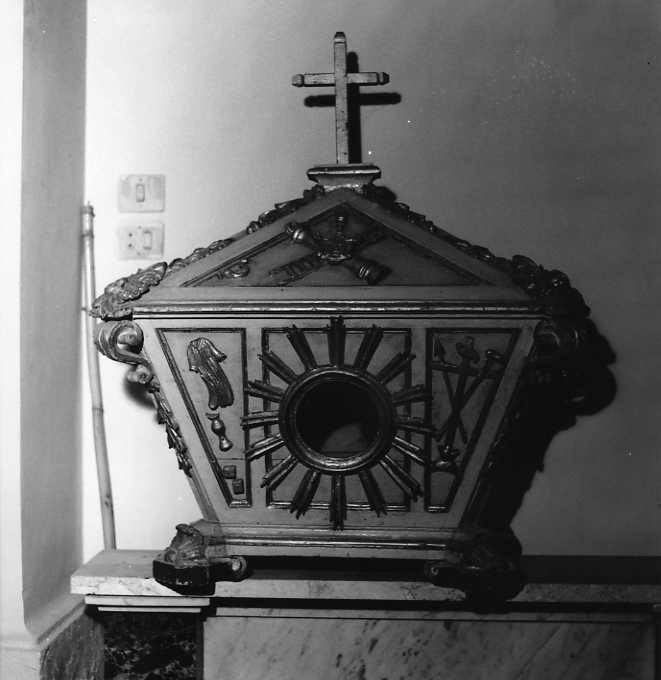 reliquiario a teca - a urna - bottega campana (prima metà sec. XX)