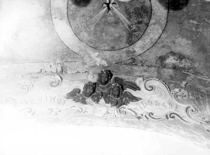 colomba dello Spirito Santo e cherubini (decorazione plastico-pittorica) - bottega campana (sec. XIX)