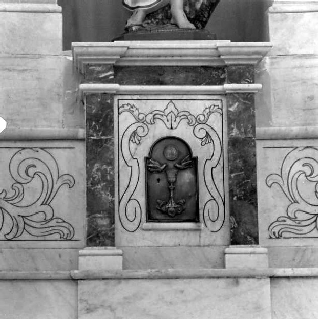 calice eucaristico (sportello di tabernacolo) - bottega campana (sec. XIX)