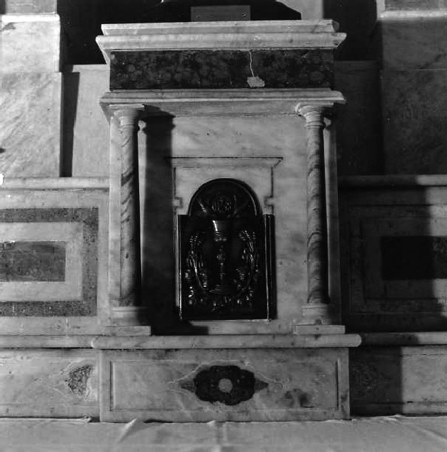 calice eucaristico (sportello di tabernacolo) - bottega campana (sec. XIX)