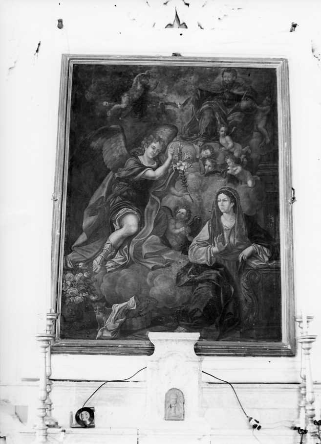Madonna annunciata e Angelo annunciante (dipinto) di D'Onofrio Luca Antonio (sec. XVIII)