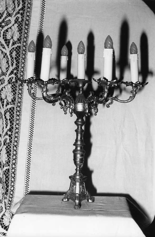 candeliere d'altare - bottega campana (sec. XIX)