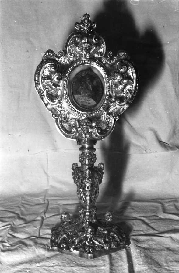 reliquiario - a ostensorio - bottega campana (sec. XX)