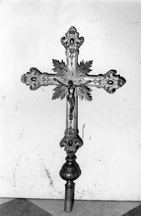croce processionale - bottega campana (sec. XIX)