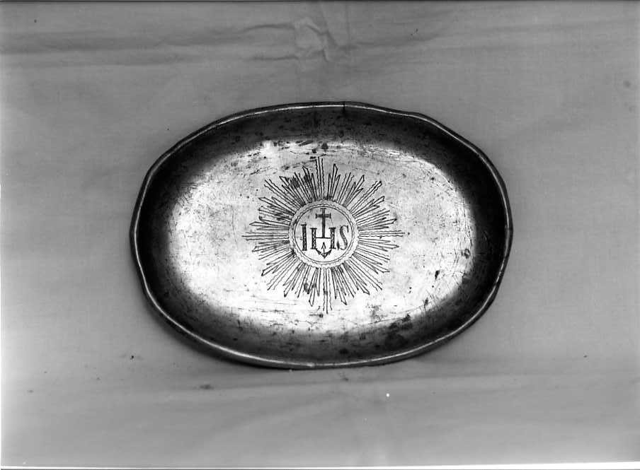 piattino da comunione - bottega campana (prima metà sec. XX)