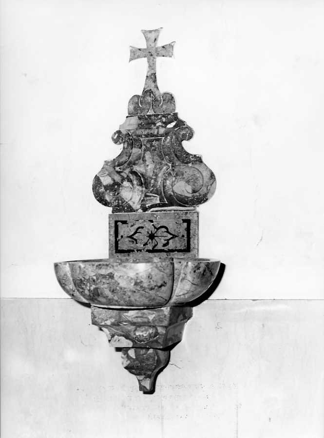 acquasantiera da parete - bottega campana (prima metà sec. XIX)