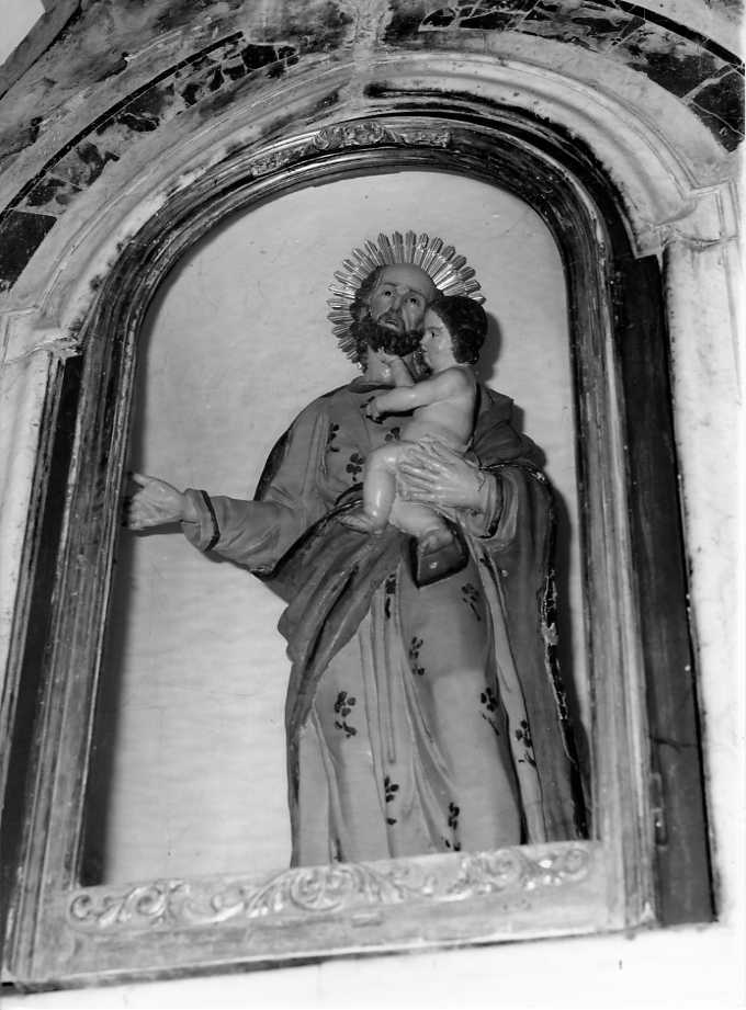 San Giuseppe e Gesù Bambino (statua) - bottega campana (seconda metà sec. XVIII)