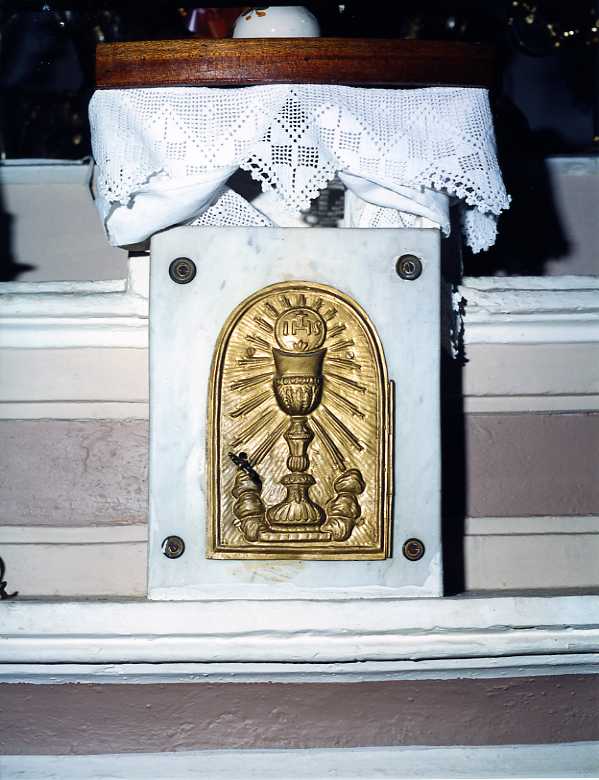 calice eucaristico (sportello di tabernacolo) - bottega campana (fine sec. XIX)