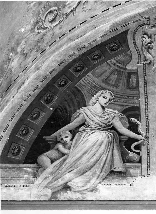 figura allegorica femminile (dipinto) di Joannes Vollono (sec. XX)