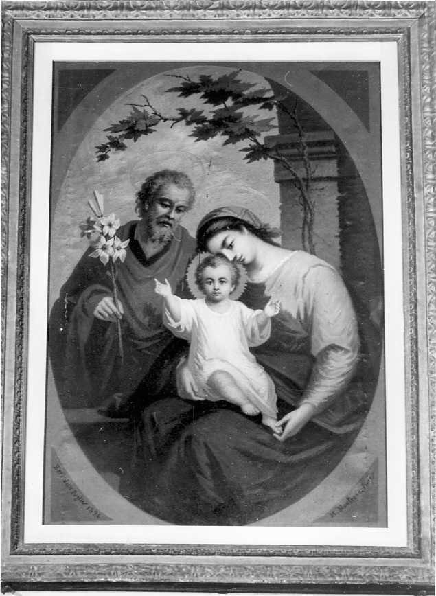 Sacra Famiglia (dipinto) di Montrone Michele (sec. XIX)
