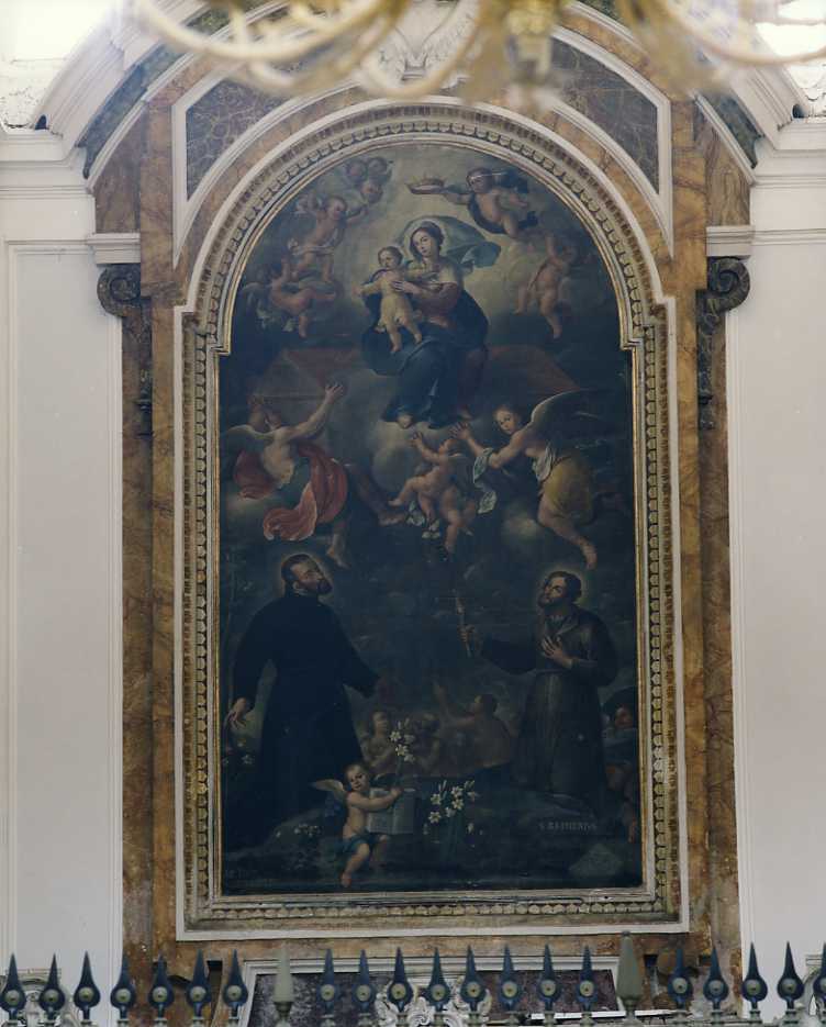 Apparizione della Madonna di Loreto a San Ranieri e San Gaetano (dipinto) di Mercurio Nicola (sec. XVIII)