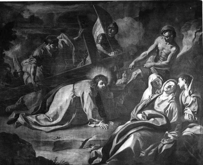 Cristo incontra la Madonna sulla via del Calvario (dipinto) di De Maio Paolo (sec. XVIII)