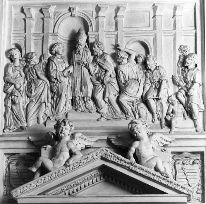 Sposalizio di Maria Vergine (rilievo) di Di Majo Giuseppe (sec. XVII)