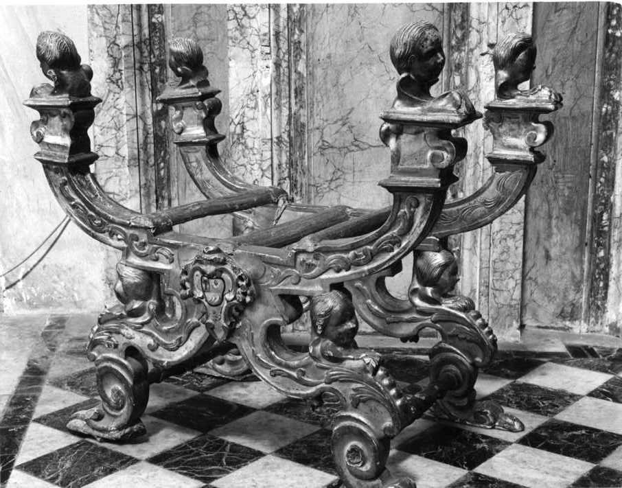 faldistorio - bottega napoletana (inizio sec. XX)