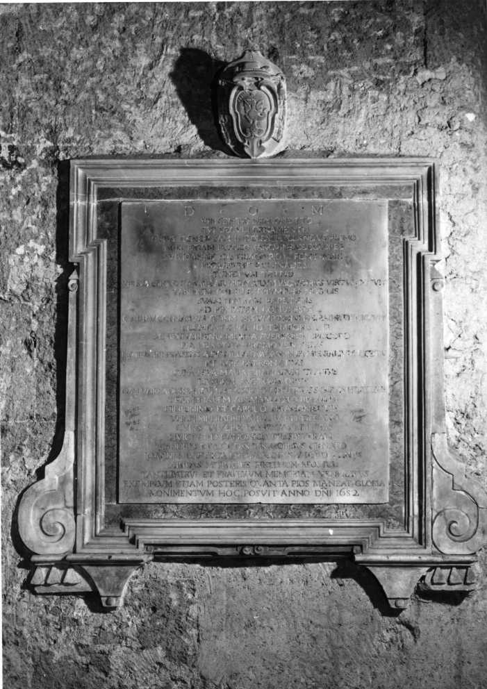 lapide commemorativa - bottega napoletana (sec. XVII)