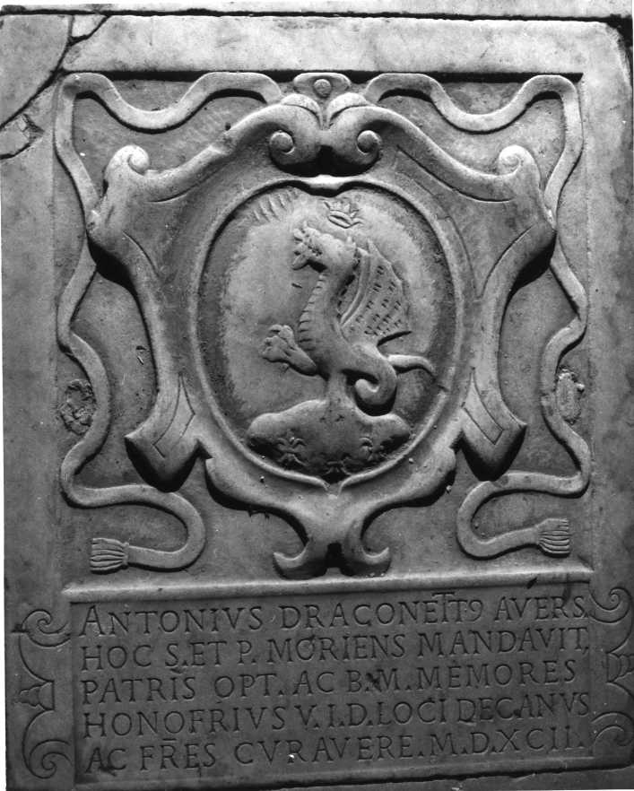 lastra tombale - bottega napoletana (sec. XVI)