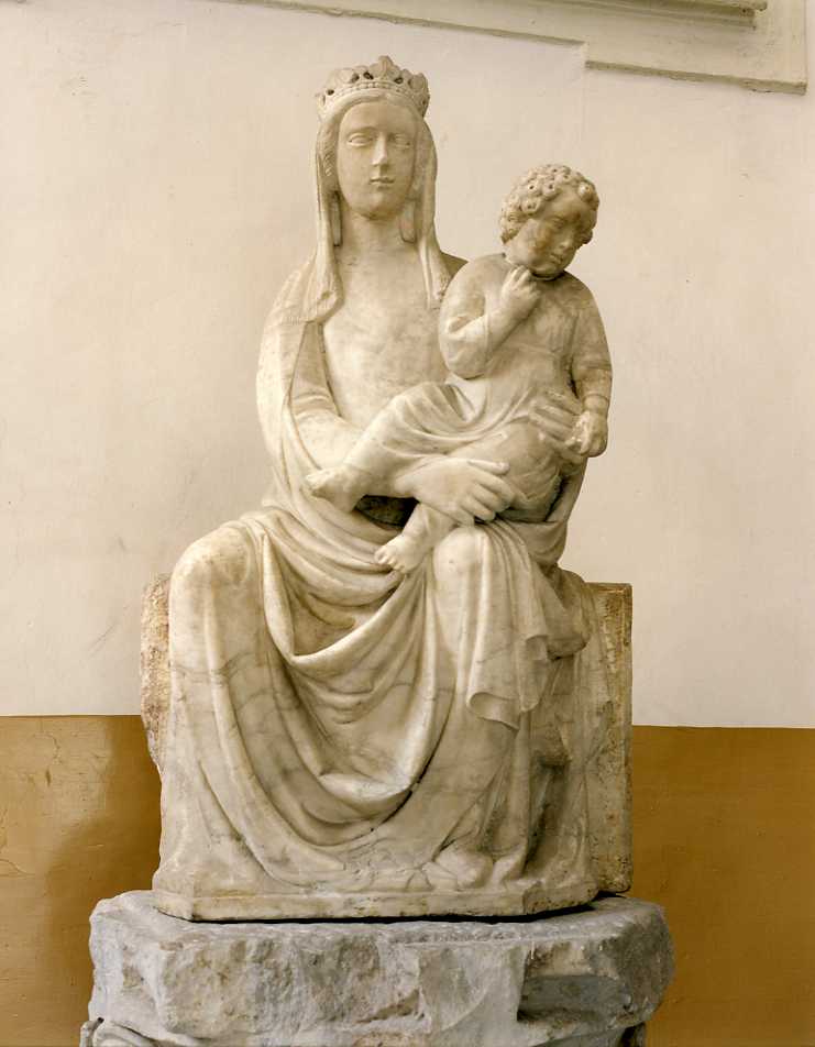 Madonna con Bambino (scultura) - bottega campana (seconda metà sec. XIV)