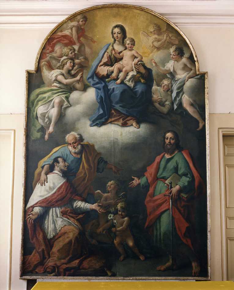 Madonna con Bambino e Santi (dipinto) di De Matteis Paolo (sec. XVIII)