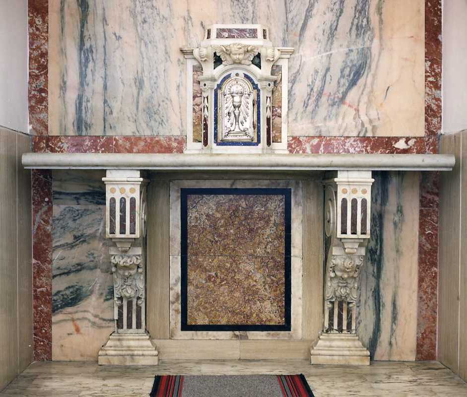 calice eucaristico (sportello di tabernacolo) - bottega campana (seconda metà sec. XVIII)