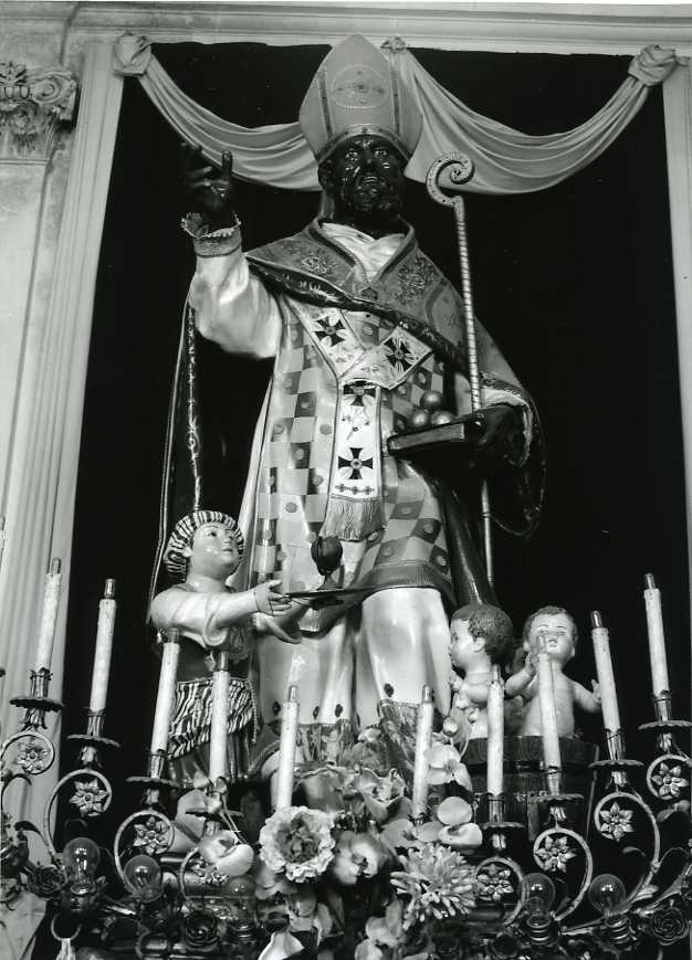 San Nicola di Bari (statua) - bottega campana (inizio sec. XIX)