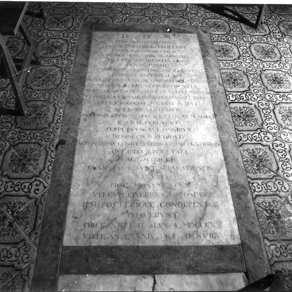 lastra tombale - bottega napoletana (sec. XIX)