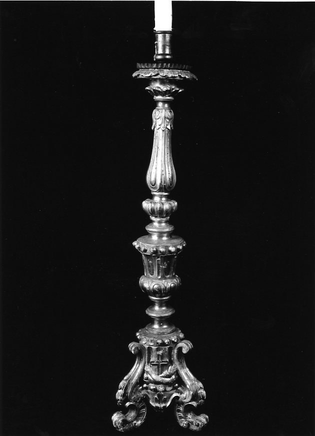 candeliere, serie - bottega campana (seconda metà sec. XVIII)