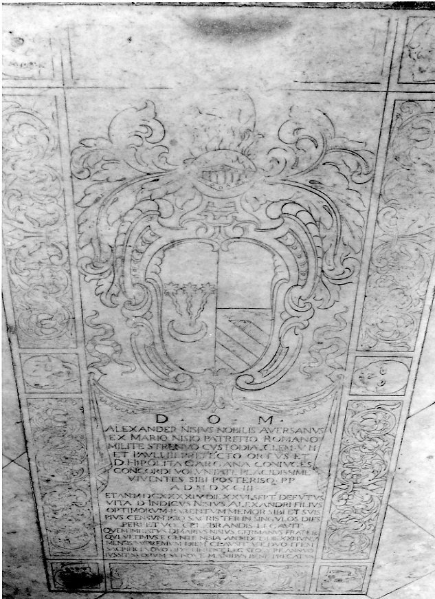 lastra tombale - bottega campana (sec. XVII)