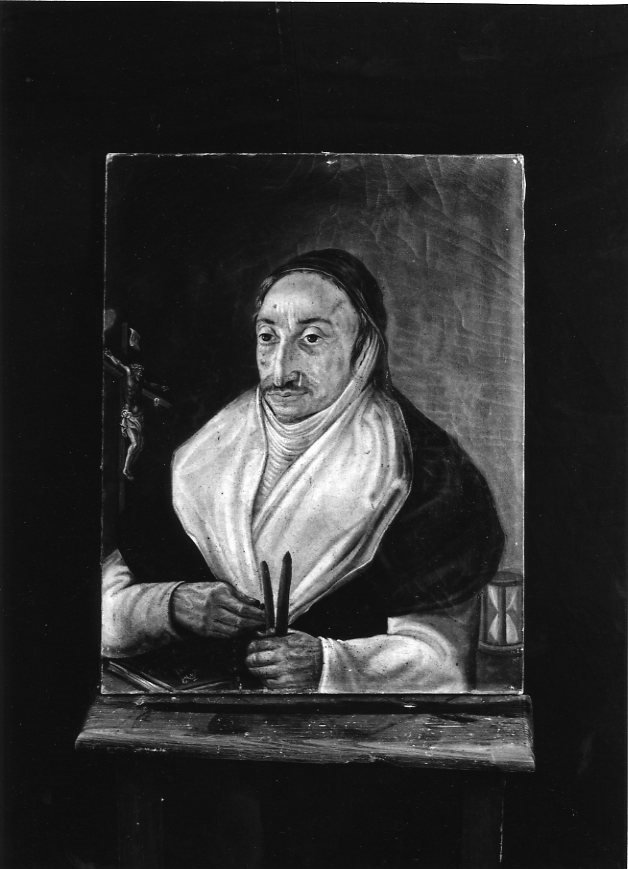 ritratto d'uomo (dipinto) - ambito campano (seconda metà sec. XIX)