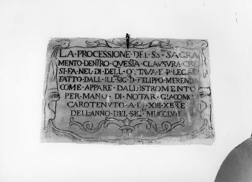 lapide - bottega campana (metà sec. XVIII)