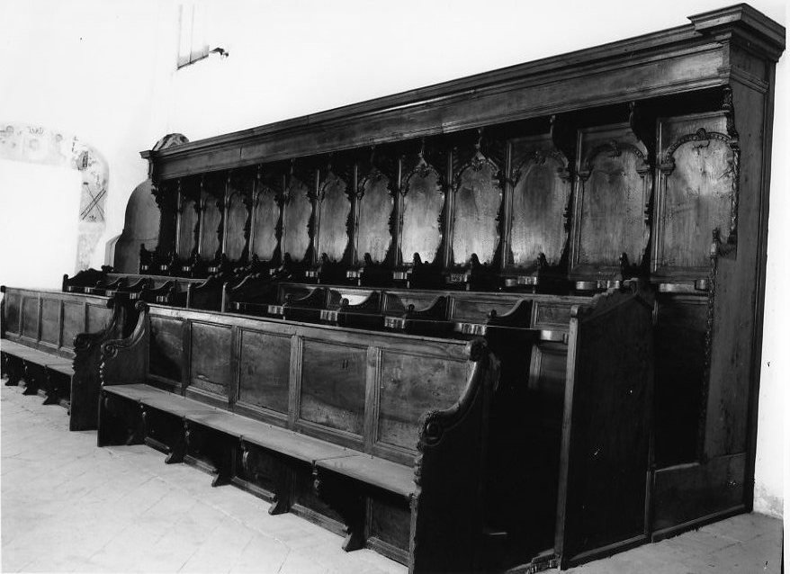 stalli del coro, serie - bottega campana (seconda metà sec. XVIII)